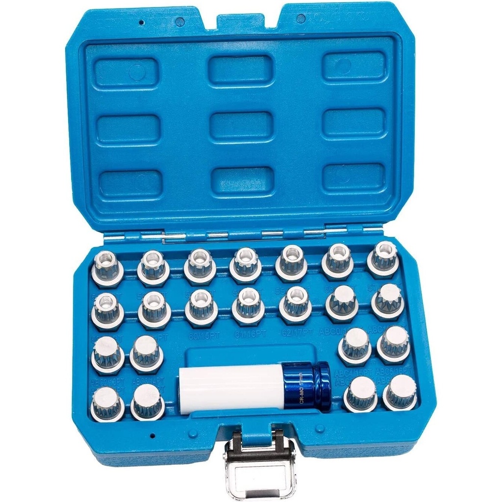 ⬡ VW wheel bolt lock socket set 23pcs (MHR05573)
