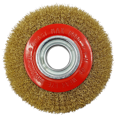 ⬡ Crimped wire flat wheel brush, 300x32mm (YL260300)