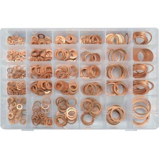 ⬡ Copper washer set 580pcs (YT068711, YATO)