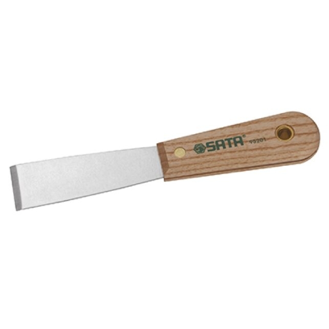 ⬡ Putty scraper with wood handle (ST95201ST, SATA)