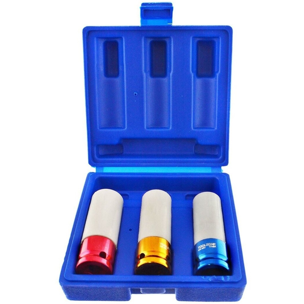 ⬡ 1/2" Dr. Deep impact wheel nut socket set 3pcs (MHR10090)