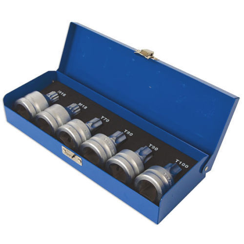 ⬡ 3/4" Dr. Bit socket set (TORX, SPLINE) 6pcs (MHR10243)