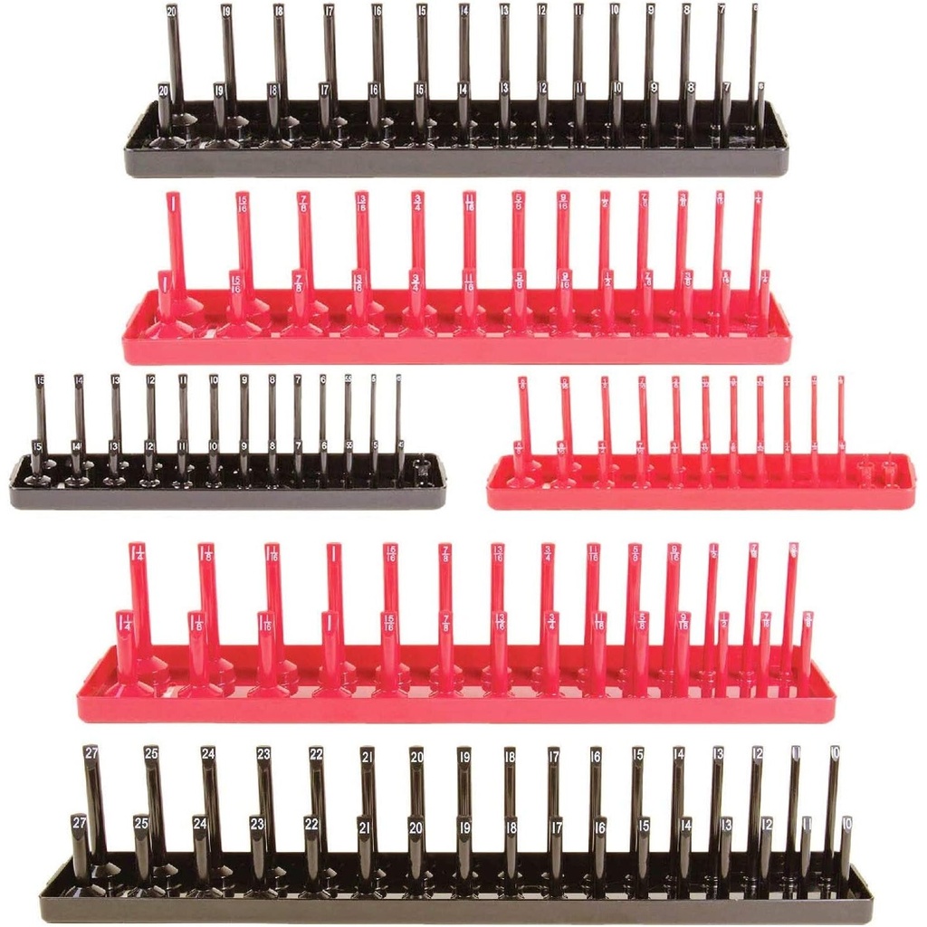 ⬡ Tray set (6pcs) for sockets SAE and Metric (MHR10773)