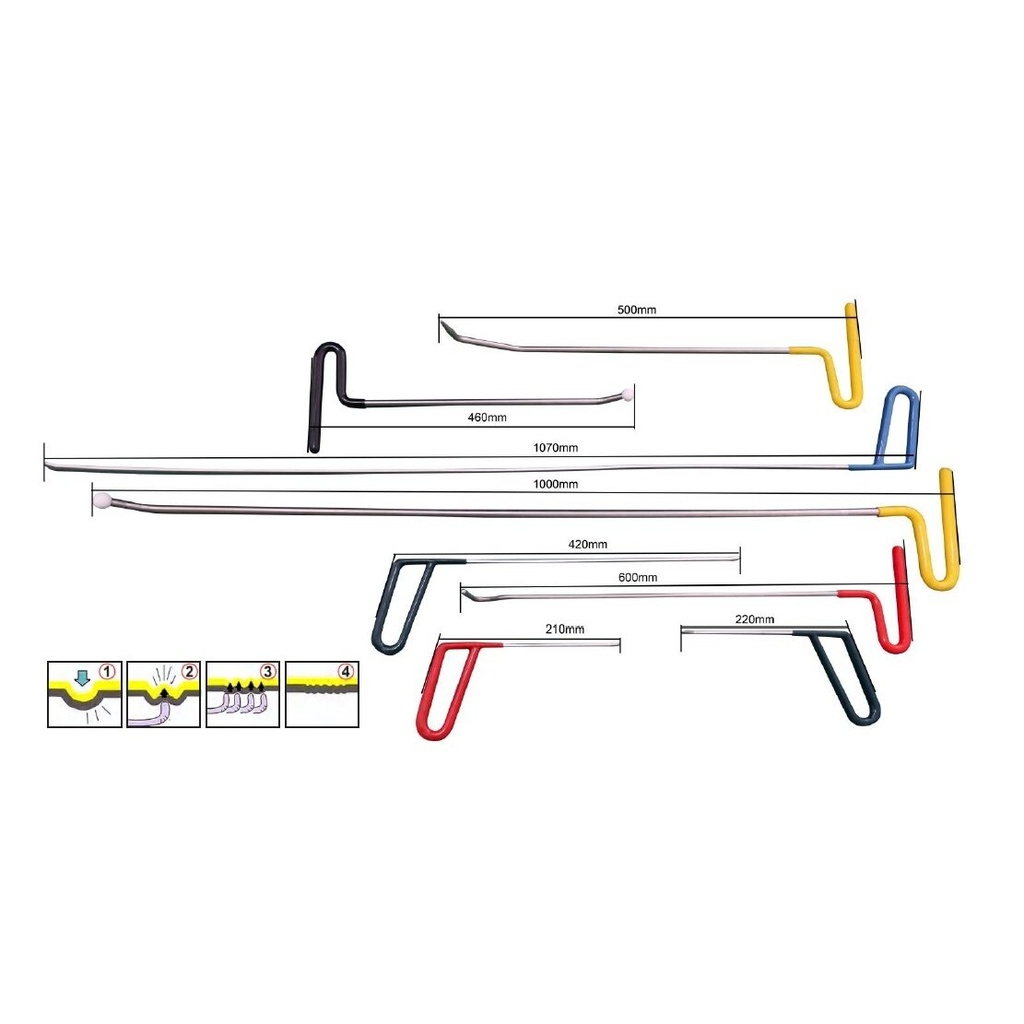 ⬡ PDR Dent bar set 8pcs (WT04C1035)