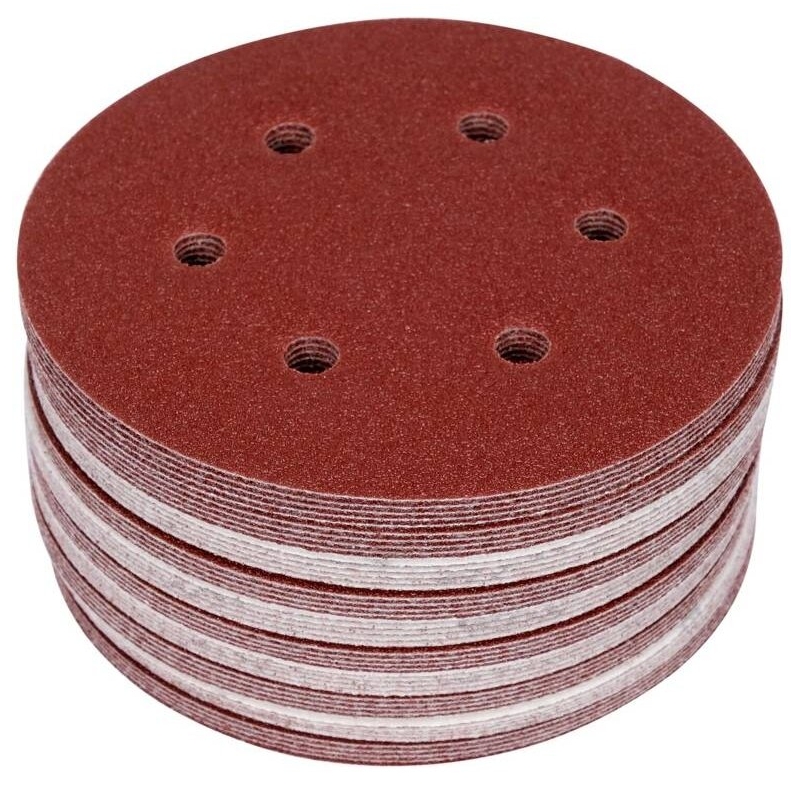 ⬡ Šlifavimo popierius 150mm (6 skylių) (50vnt) Nr.120 (YT834585, YATO)
