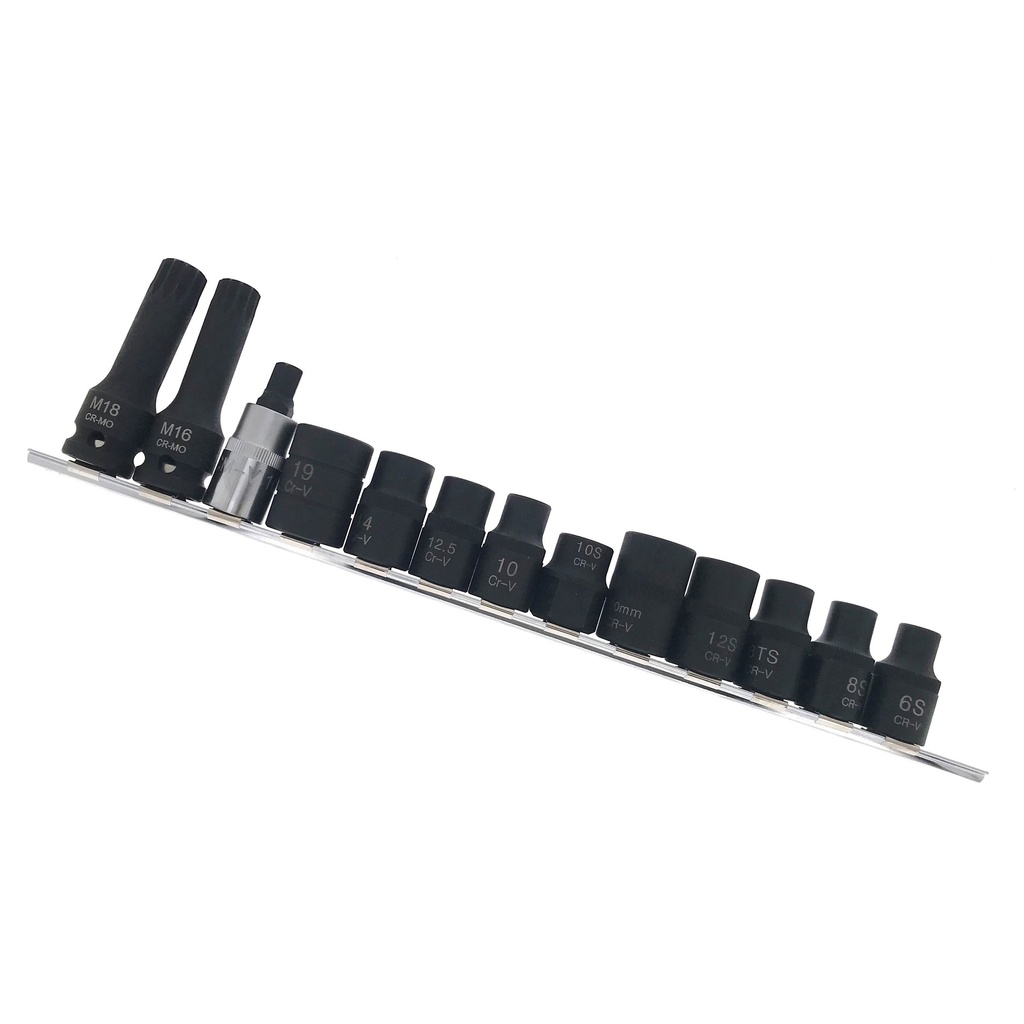 ⬡ 1/2" Speciālo galvu un uzgaļu galvu komplekts, 13 gab. (GX9002, ELLIENT TOOLS)