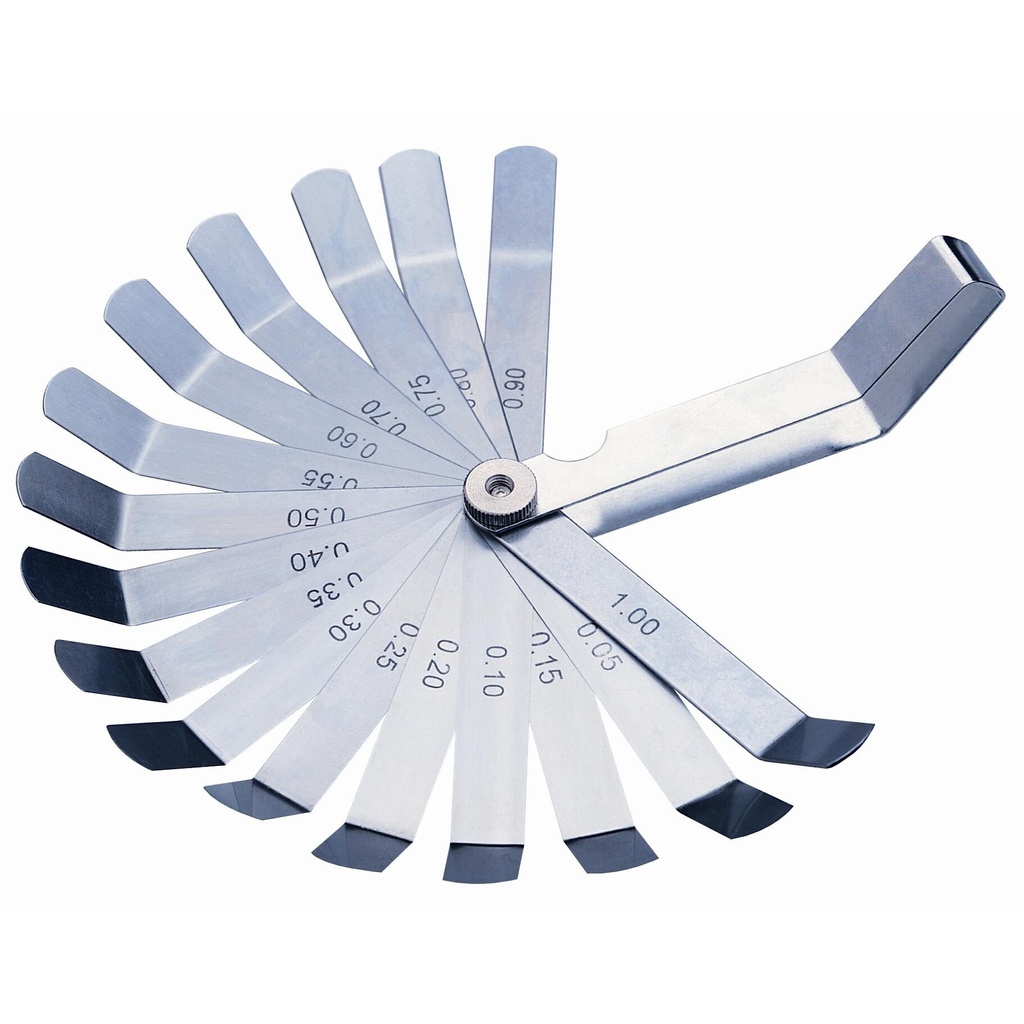 ⬡ Tarpamačių rinkinys 16 lapelių, lenkti, 0,05 mm-1,0 mm (CL706221, CHANGLU TOOLS)