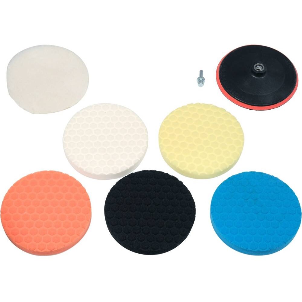 ⬡ Automobilio detailingo/poliravimo 180 mm, M14 rinkinys 8 vnt. (YT47933, YATO)