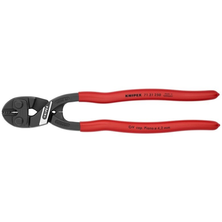Kompaktiškos varžtų žirklės 250 mm KNIPEX CoBolt (7131250, KNIPEX)