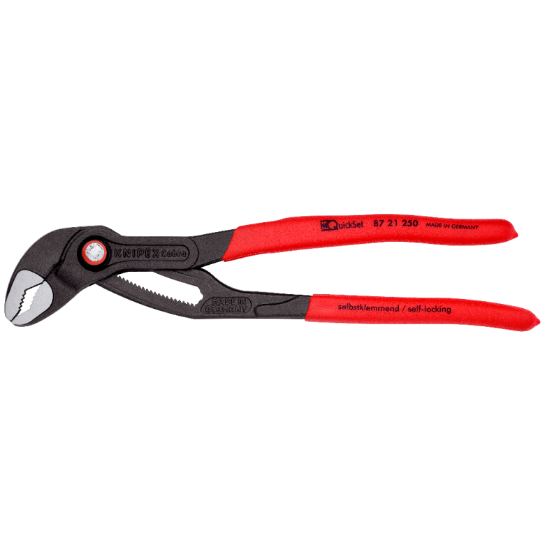 ⬡ Vandens siurblio replės KNIPEX Cobra QuickSet 250 mm (8721250, KNIPEX)