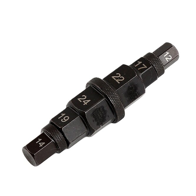 ⬡ Motorcycle spindle tool-steel 12,14,17,19,22,24mm (WT04J1250)