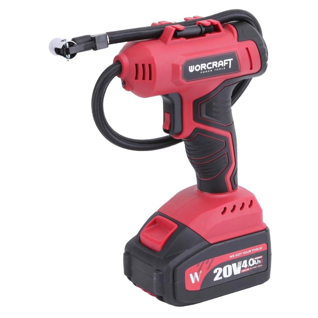 ⬡ Li-ion Cordless air pump / compressor WORCRAFT 20V (CACS20LiG, WORCRAFT)