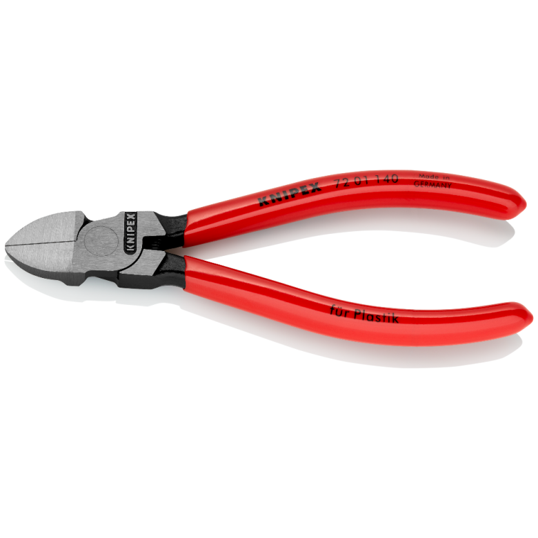 ⬡ Diagonal cutting pliers for plastics 140mm KNIPEX (7201140, KNIPEX)