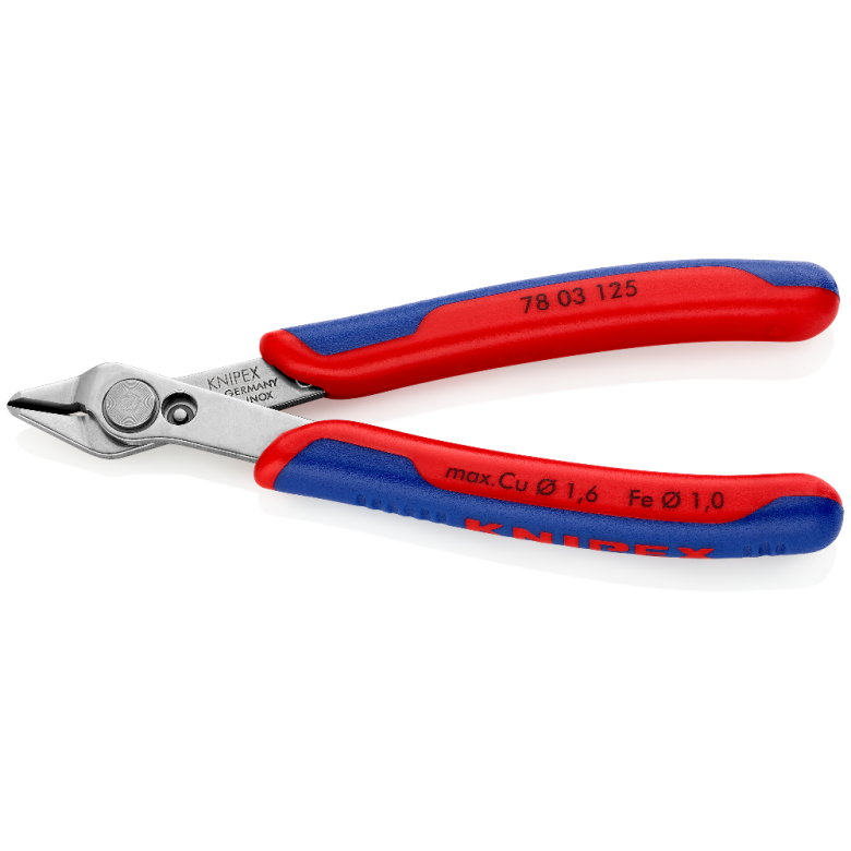 ⬡ Precizinės elektronikos kirpimo replės 125mm KNIPEX (7803125, KNIPEX)