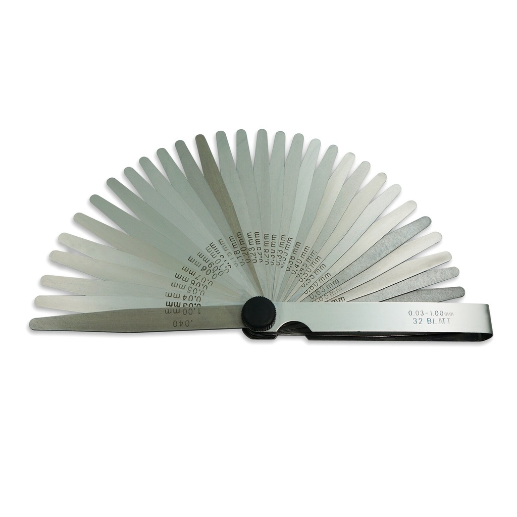 ⬡ Feeler gauges set 32 leaves 0.03mm-1.0mm (KR100B32)