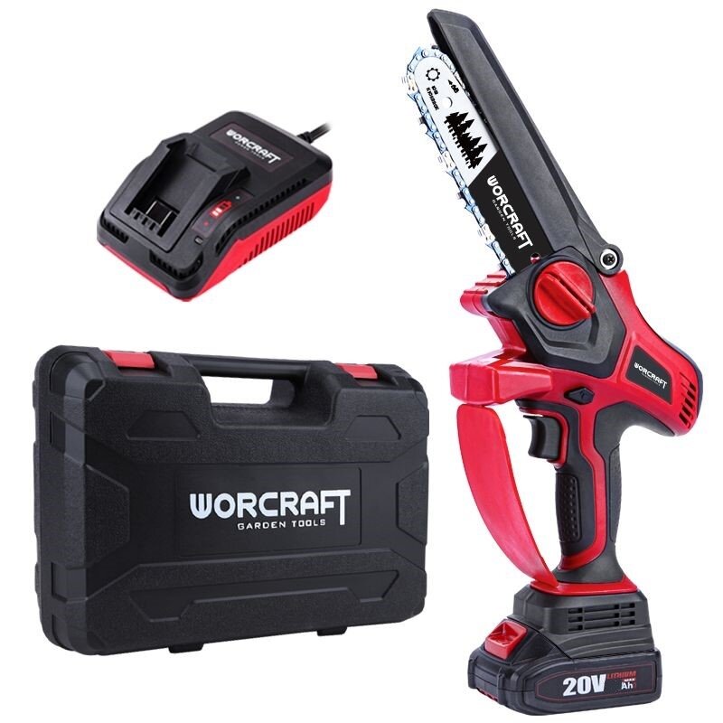 ⬡ Li-Ion akumuliatorinis rankinis pjūklas 20V plastikinėje dėžėje WORCRAFT (CHSS20LiBPN, WORCRAFT)