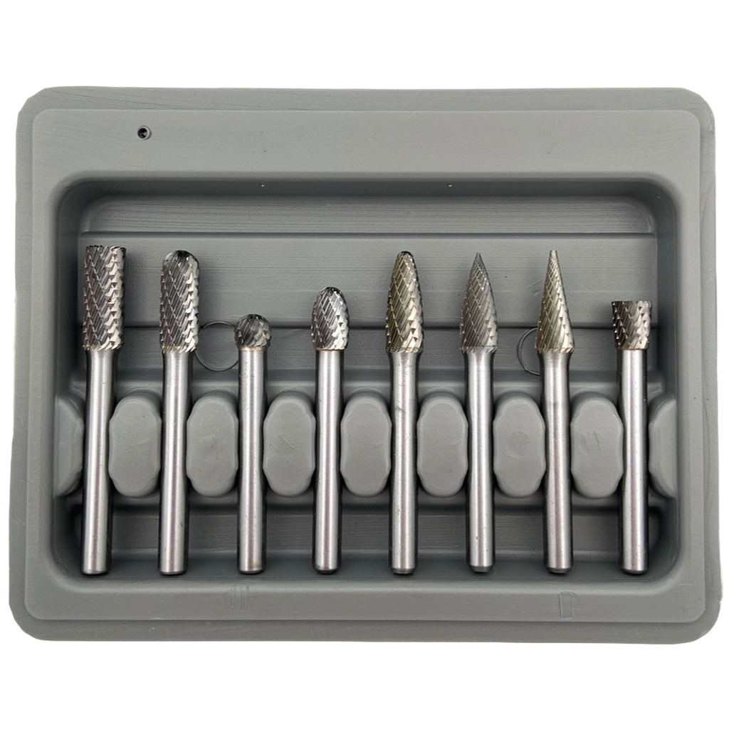 ⬡ Carbide rotary burrs set Ø6x8mm 8pcs (GX608XX68)