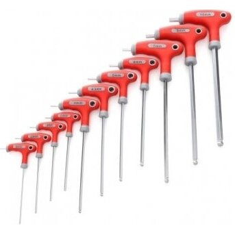 ⬡ T-Handle ball point hex key set 2-10mm 11pcs (KRKTW02)