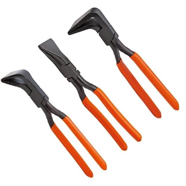 ⬡ Angled tin pliers set (3pcs) 180°, 90°, 45° 60x275mm (KRKSP03)