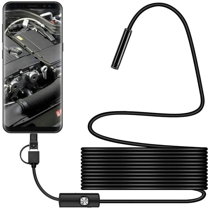 ⬡ Endoskopas mobilus 3in1, 5m (KRKY102, KINGROY)
