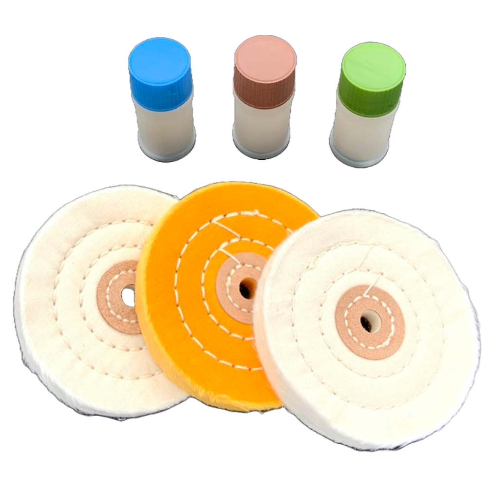 ⬡ Polishing set with paste for hard metals (6pcs) (KRKPS03)