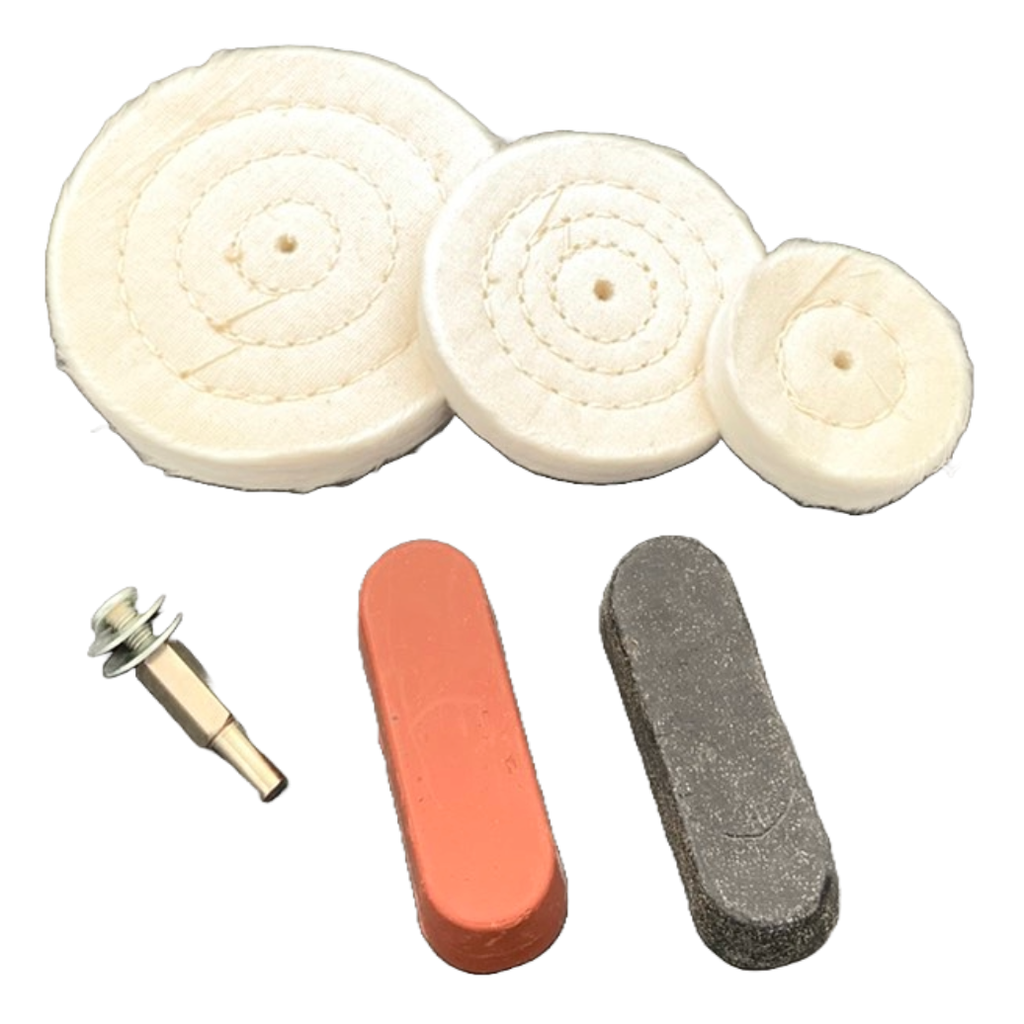 ⬡ Poliravimo rinkinys su pasta kietiems metalams (6 vnt.) (KRKPS06)