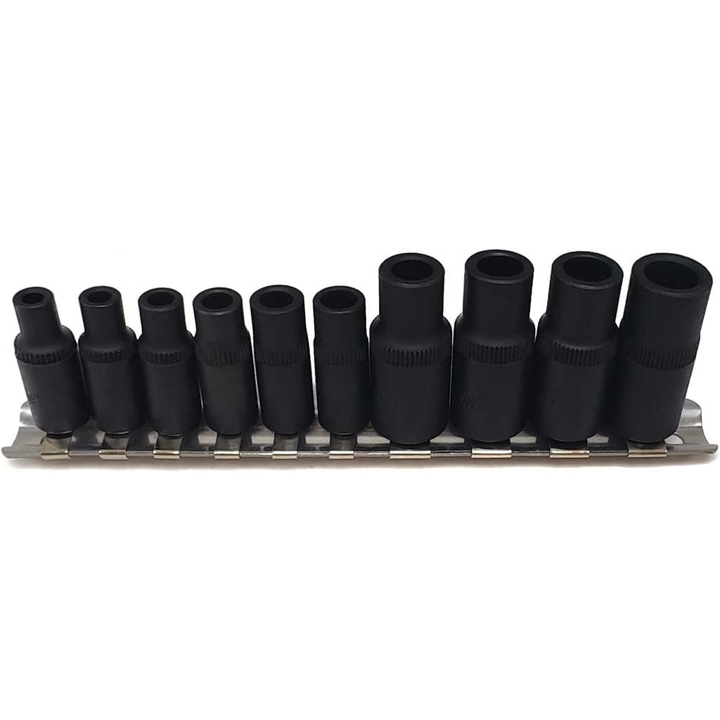 ⬡ Sriegiklių adapterių rinkinys 1/4", 3/8" (10 vnt.) (KRKMS01)