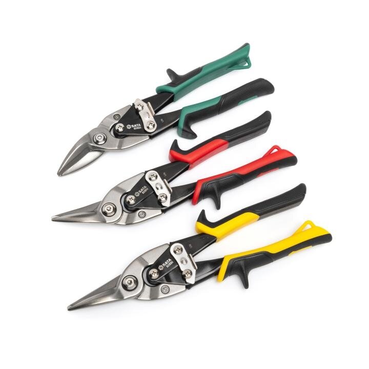 ⬡ Aviation tin snips set 250mm 3pcs (ST93105G, SATA)