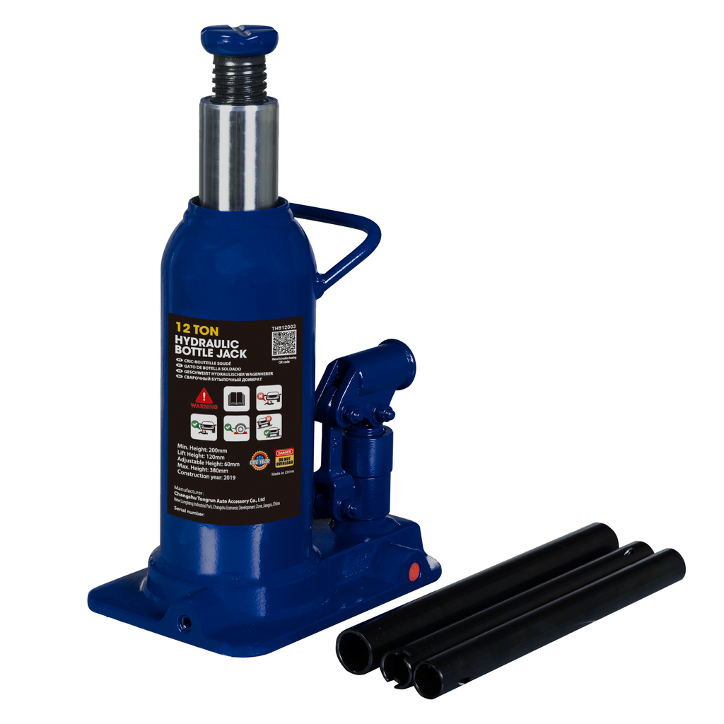 ⬡ Hydraulic bottle jack, 12t TUV vertical and horizontal (TH912003, TONGRUN)