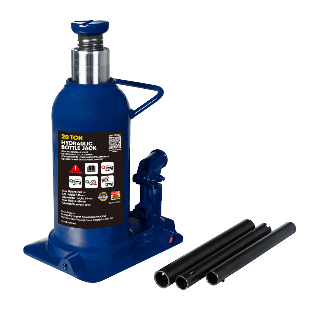 ⬡ Hydraulic bottle jack, 20t TUV vertical and horizontal (TH920003, TONGRUN)