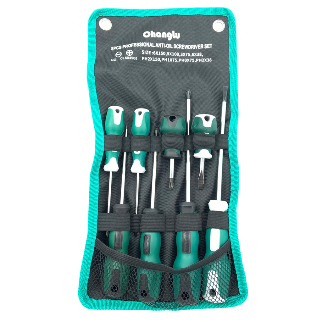⬡ Screwdriver set 8pcs (Flat/PH) (CL504908, CHANGLU TOOLS)