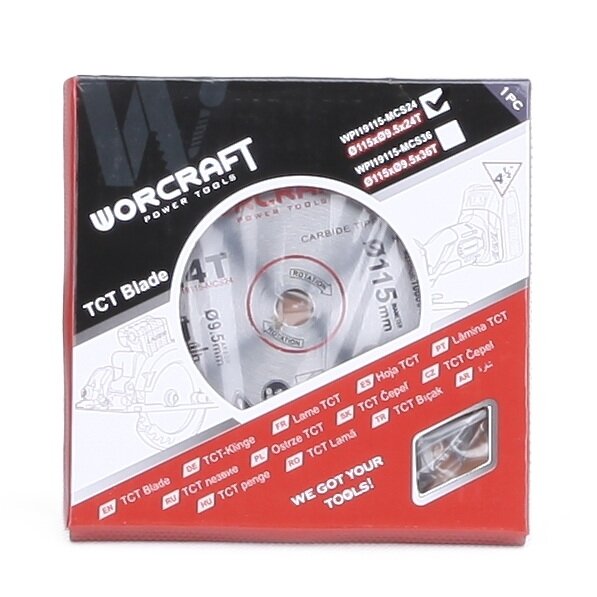 ⬡ Li-ion Cordless Circular saw CMCS-S20LiB blade 9.5 x 115 mm 24T (spare part) (CMCSS20LiBMCS24, WORCRAFT)