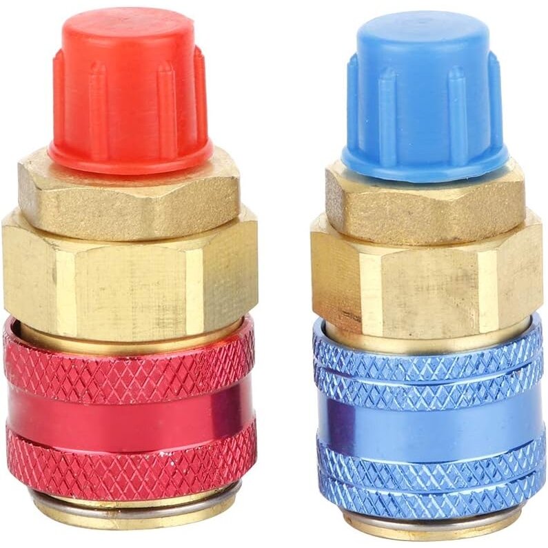 ⬡ AC R134A quick coupler (copper) 1/4'' male port high/low 2pcs (MHR11336)