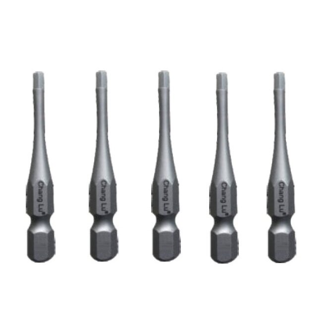 ⬡ Smūginis antgalis IMBUS 1/4" (6.3 mm), 5 vnt. S2 2 x 50 mm (CL507902, CHANGLU TOOLS)