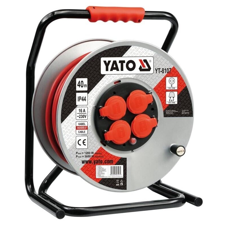 ⬡ Cable reel 40m 3Gx2.5mm 230V (YT8107)