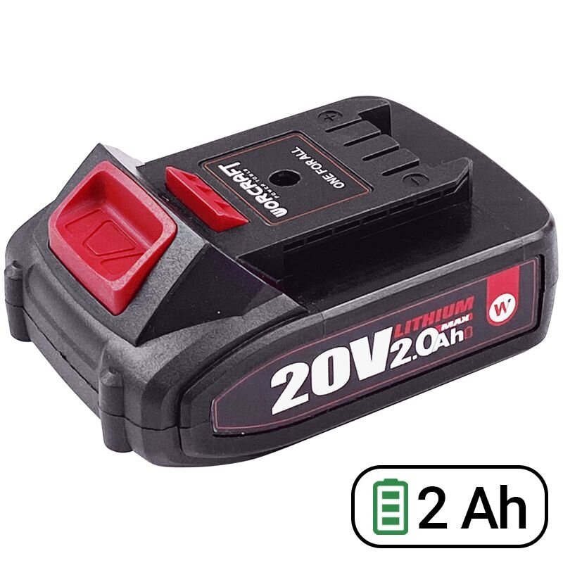 ⬡ Battery for cordless tools WORCRAFT 20V 2.0Ah LI-ION (CLB20V20T, WORCRAFT)