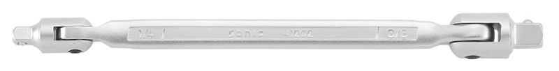 Double socket wrench 1/4" male 3/8 male