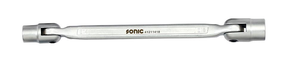 Raktas su vartomomis galvutėmis E-tipo E14xE18 (41211418, SONIC)