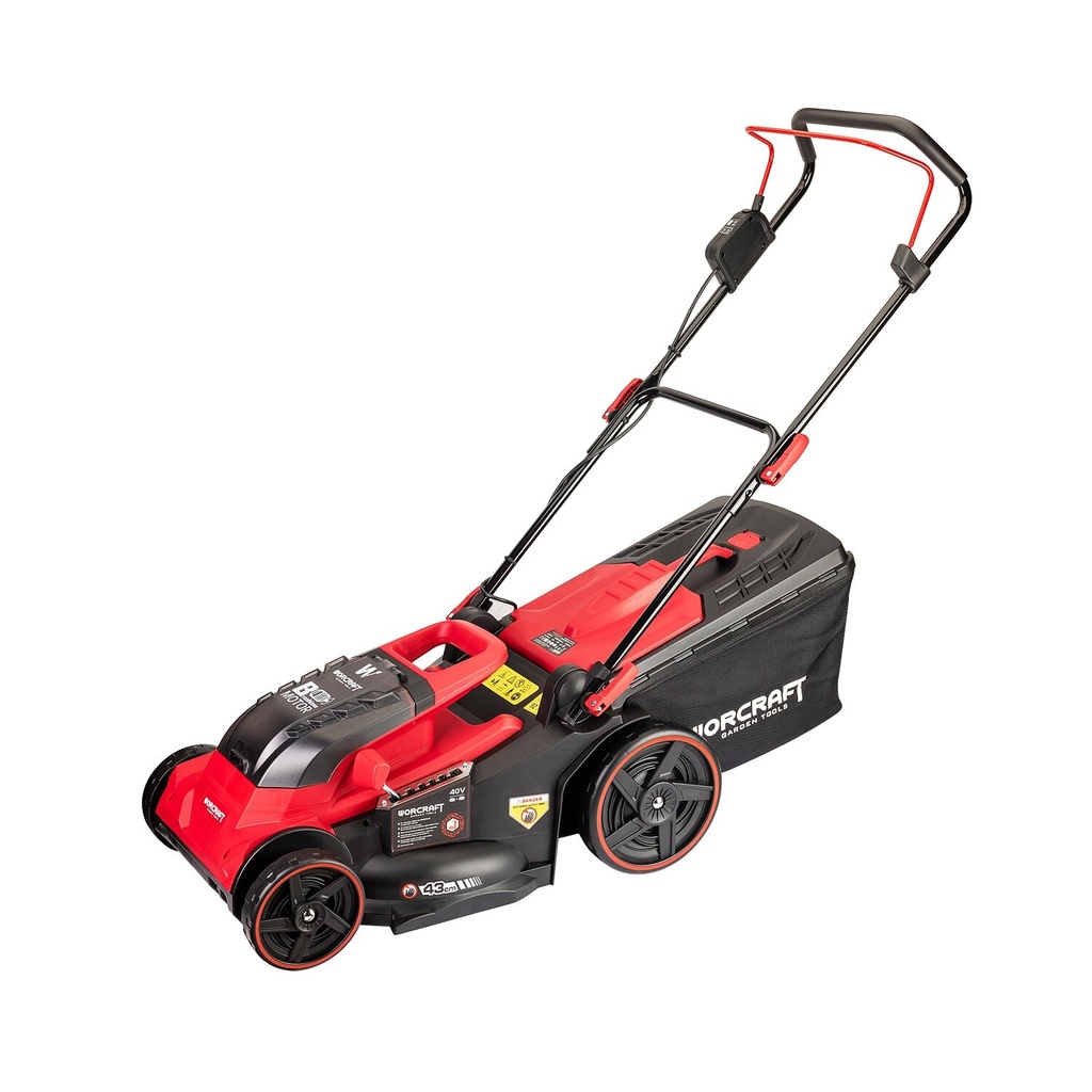 ⬡ Akumuliatorinė vėjapjovė WORCRAFT 40V (20V+20V) LI-ION (CLMS40LiBL, WORCRAFT)