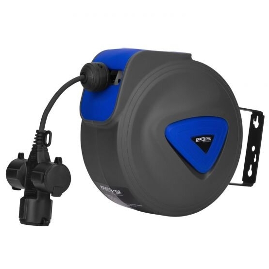 ⬡ Cable reel with auto-retraction 20m 3Gx1.5mm 250V (KD4047)