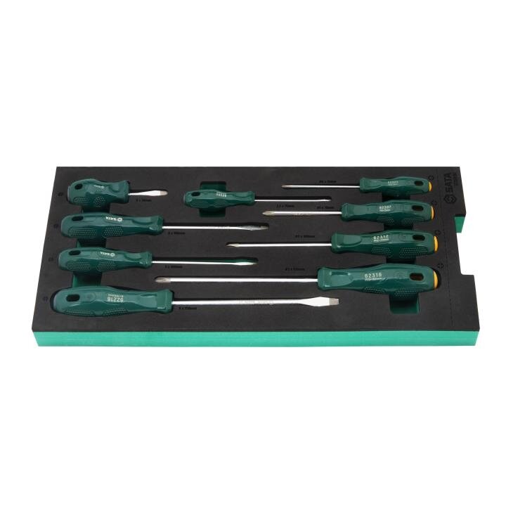 ⬡ Padėklas. Atsuktuvų rinkinys 9 vnt. (pl./PH) (ST09916G, SATA)