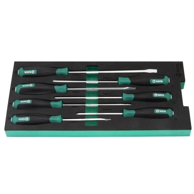 ⬡ Padėklas. Smūginio atsuktuvo rinkinys 7 vnt. (pl./PH) (ST09919G, SATA)