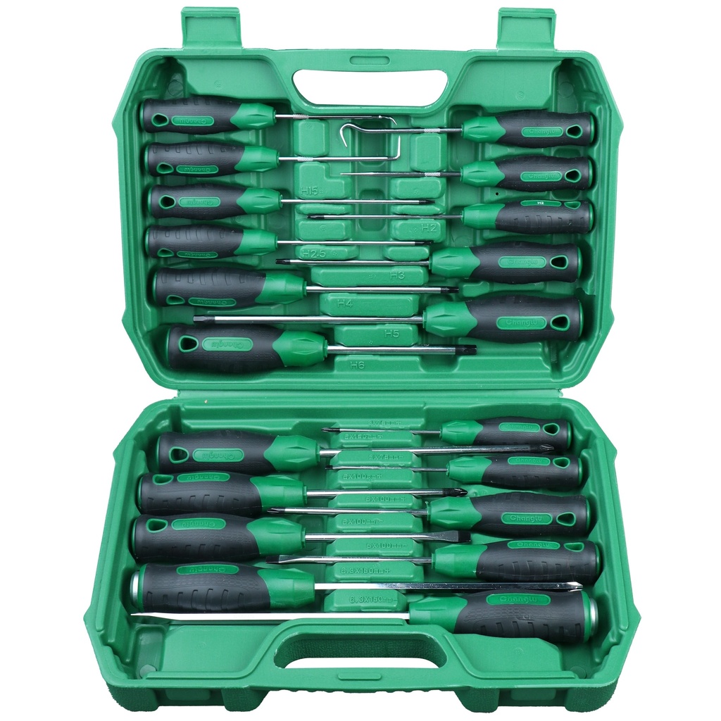 ⬡ Atsuktuvų rinkinys 20vnt., (pl./PH/Hex/kabliukai) (CL504926, CHANGLU TOOLS)