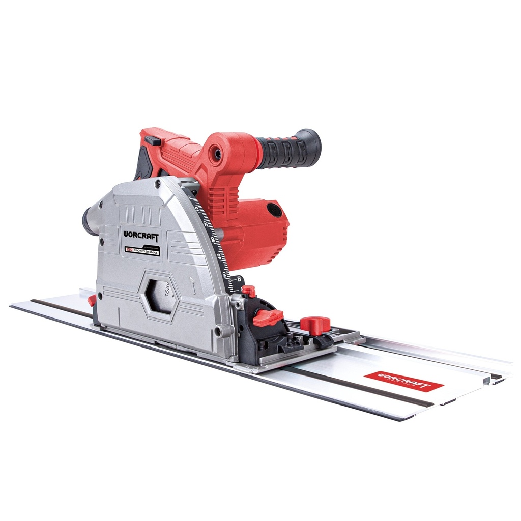 ⬡ Įgilinamasis diskinis pjūklas su liniuote WORCRAFT 165mm 1200W (TS12165A, WORCRAFT)