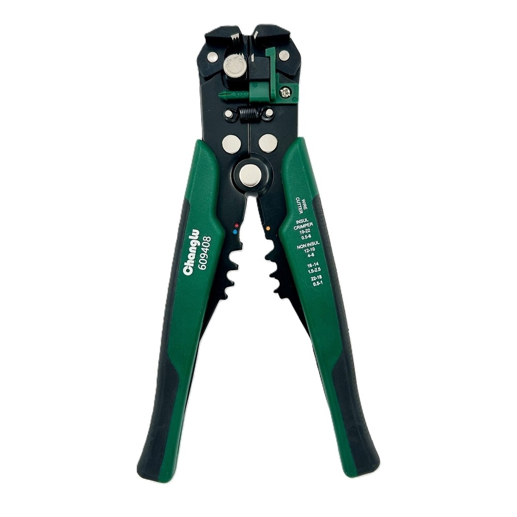 ⬡ Universal wire stripper and ratchet crimping pliers (CL609408, CHANGLU TOOLS)