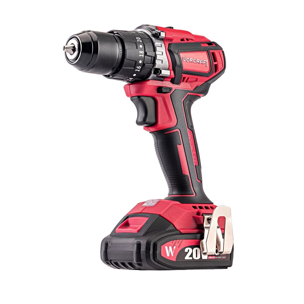 ⬡ Li-ion Cordless Drill WORCRAFT 20V 2x2.0Ah (BMC) (CHDS20LiBP, WORCRAFT)