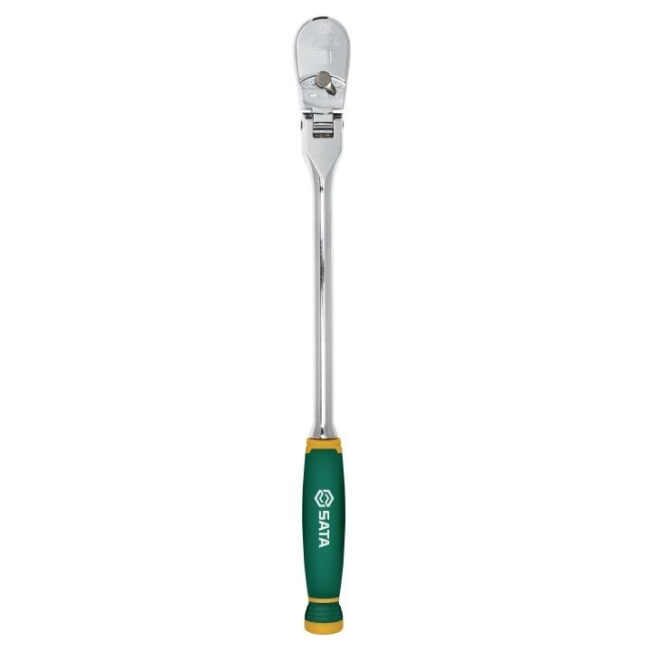 ⬡ Lanksti terkšlė su greituoju atleidimu 3/8" (lašo formos), minkšta rankena, 72 dantukai (ST12971F, SATA)