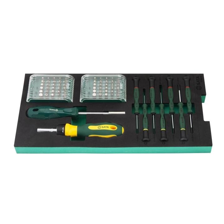 ⬡ Tray. Bits, bit driver and presicion screwdriver set 71pcs (ST09920G, SATA)