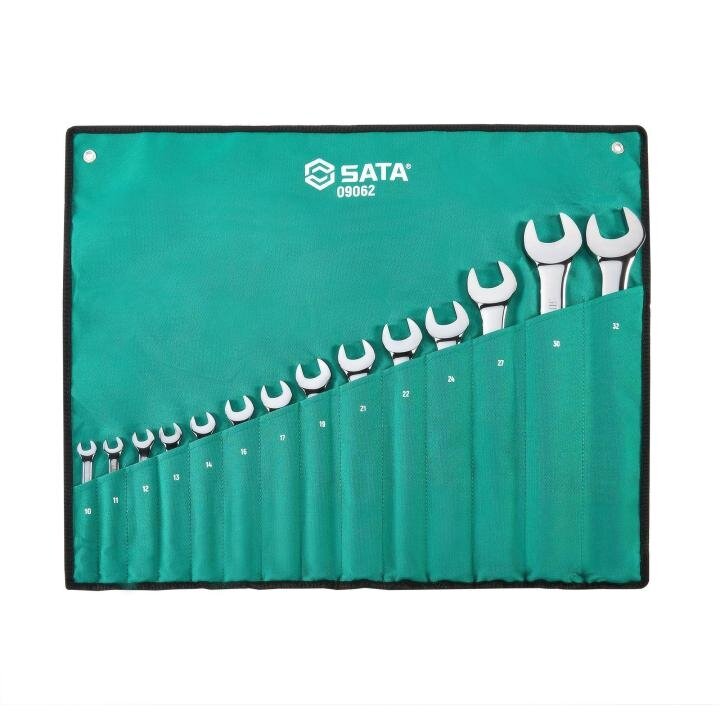 ⬡ Combination wrench set 14pcs (10-32mm) (ST0906202, SATA)