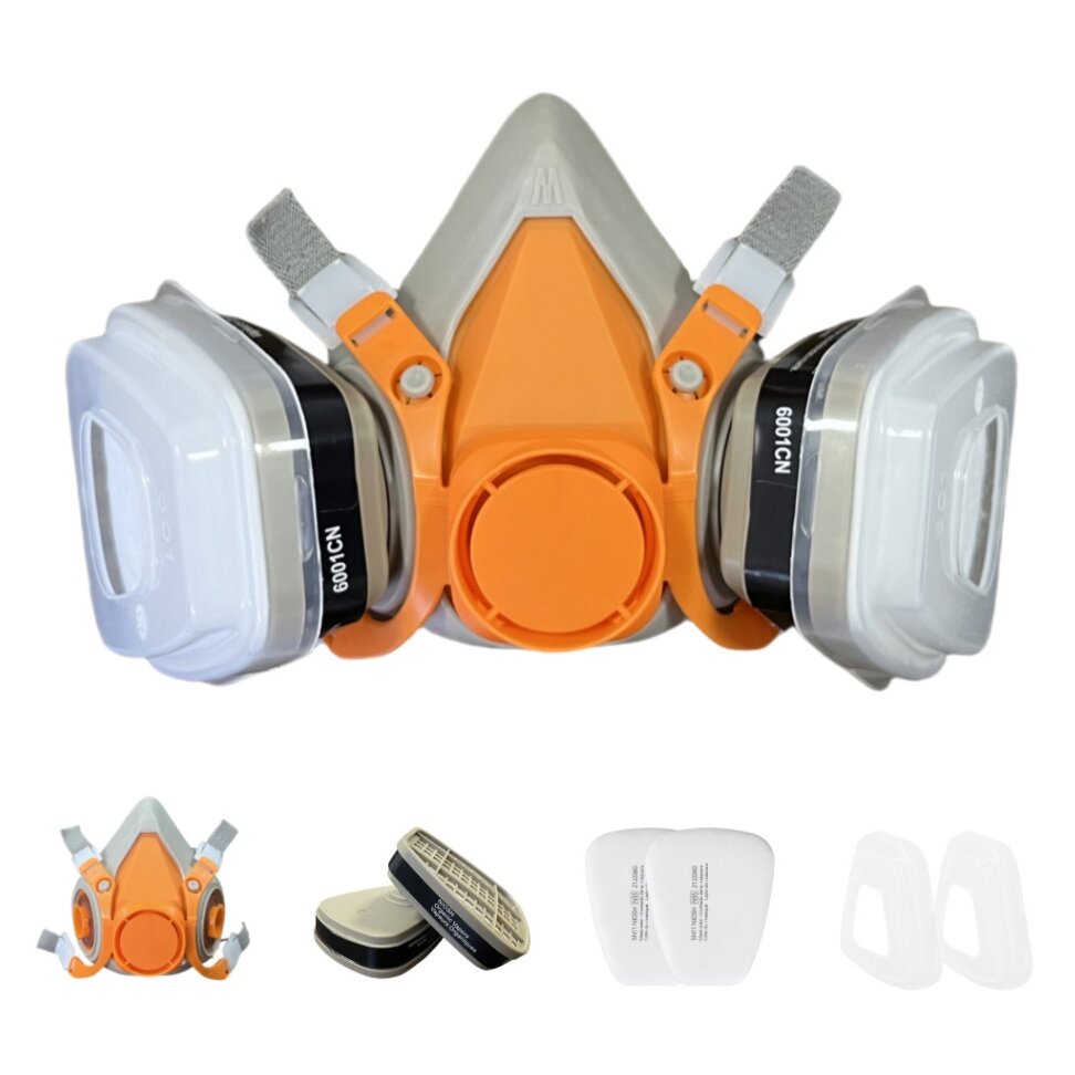 ⬡ Half Mask Respirator with filter set (6200)